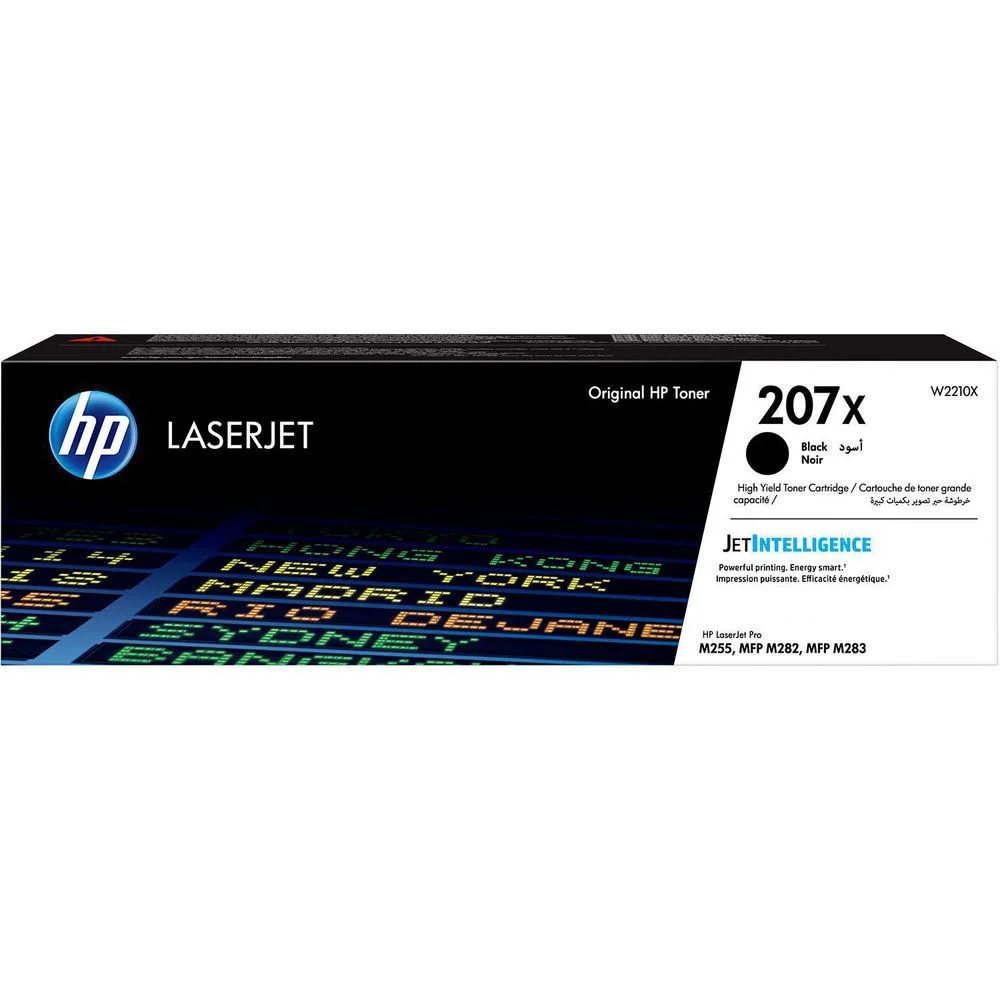 Hp Toner Cart. W2210x (207x) Lj Mfp M282nw/M283fdn/M283fdw Black High Capacity
