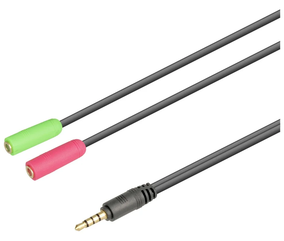 Jack De 3,5 Mm 4 Pinos M (be. + Mic) A 2xjack H B