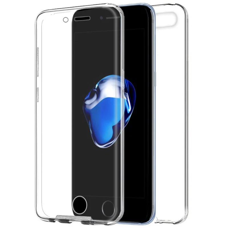 Capa de Silicone 3d para iPhone 7 Plus / iPhone 8 Plus (Frente e Verso Transparentes)