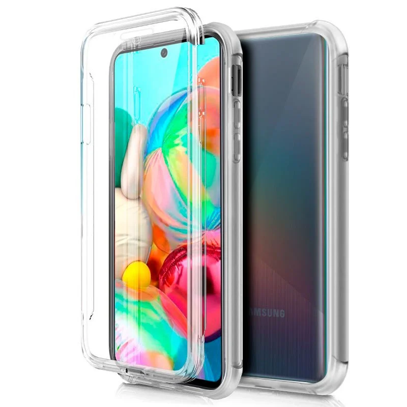 Cool Capa de Silicone 3d para Samsung A715 Galaxy A71 (Frente e Verso Transparentes)