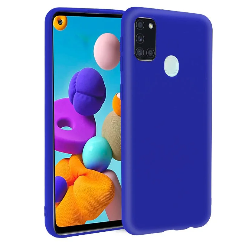 Funda Silicona Samsung A217 Galaxy A21s (Azul)