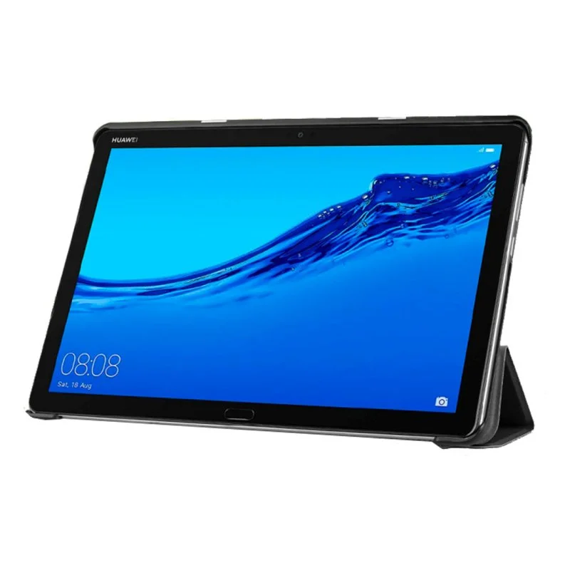 Capa Huawei Mediapad M5 Lite Polipiel Liso Preto .
