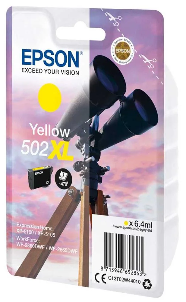 Epson Tinteiro Amarelo 502xl Xp5100/105 Wf-2860dw.