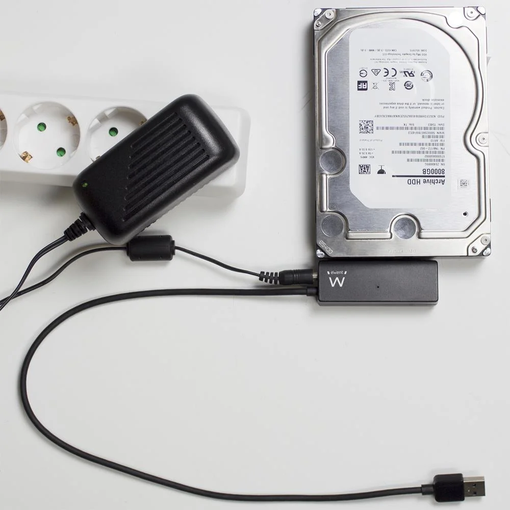 Ewent Caixa Disco Usb 3.1 Gen 1 To Sata 6g Adapter 2.5"/3.5" C/Power Adapter