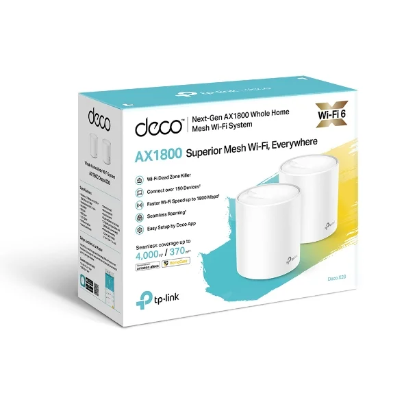 Ponto de Acesso Tp-Link Deco X20 1200 Mbps 2 Uds