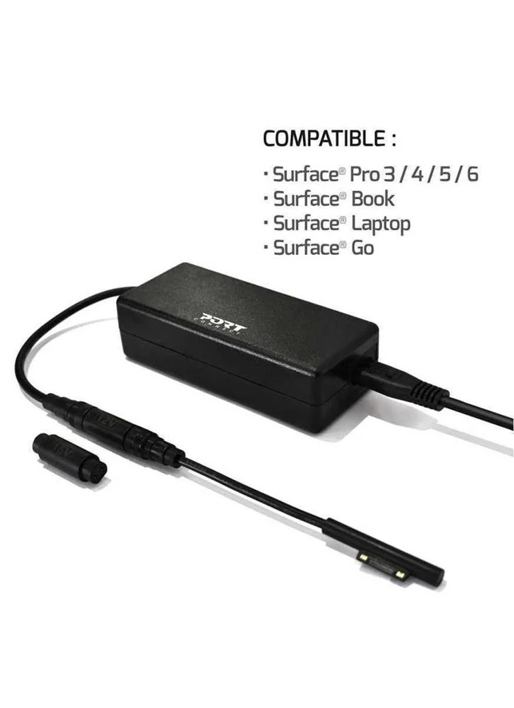 Carregador Universal Port Designs 60w For Microsoft Surface Eu Plug