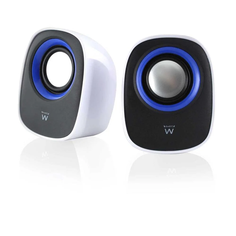 Colunas 2.0, 5W RMS, volume control, USB powered,.