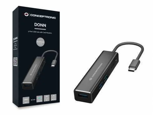Concentrador Usb Donn de 3 Puertos Con Lectores D.