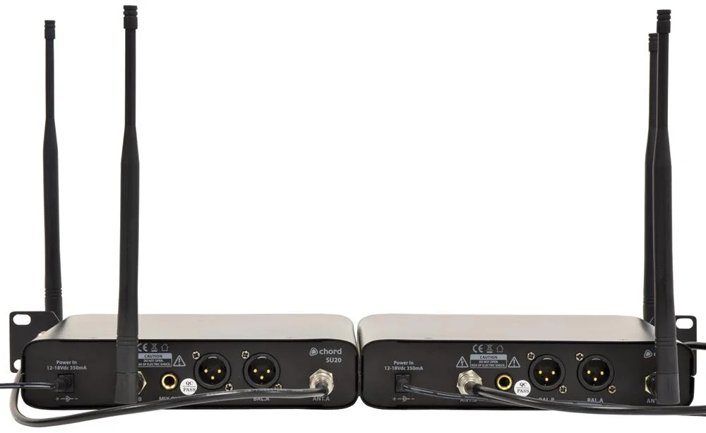 Su20 Dual Uhf Handheld Microphone Set Red + Green
