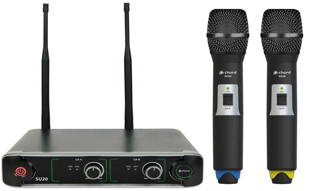 Su20 Dual Uhf Handheld Microphone Set Blue + Yellow