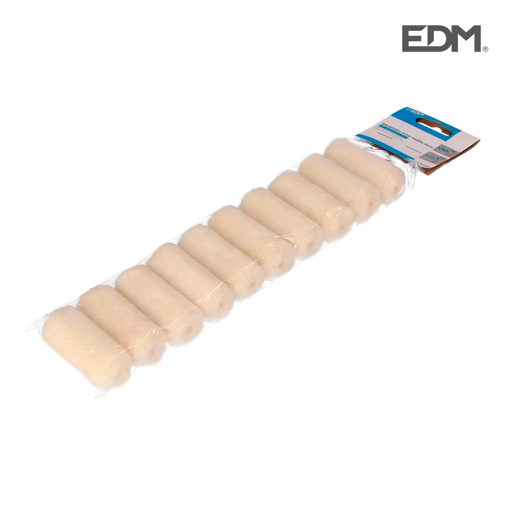 Substituição Mini Rolo Lã 50mm 10pzs Edm