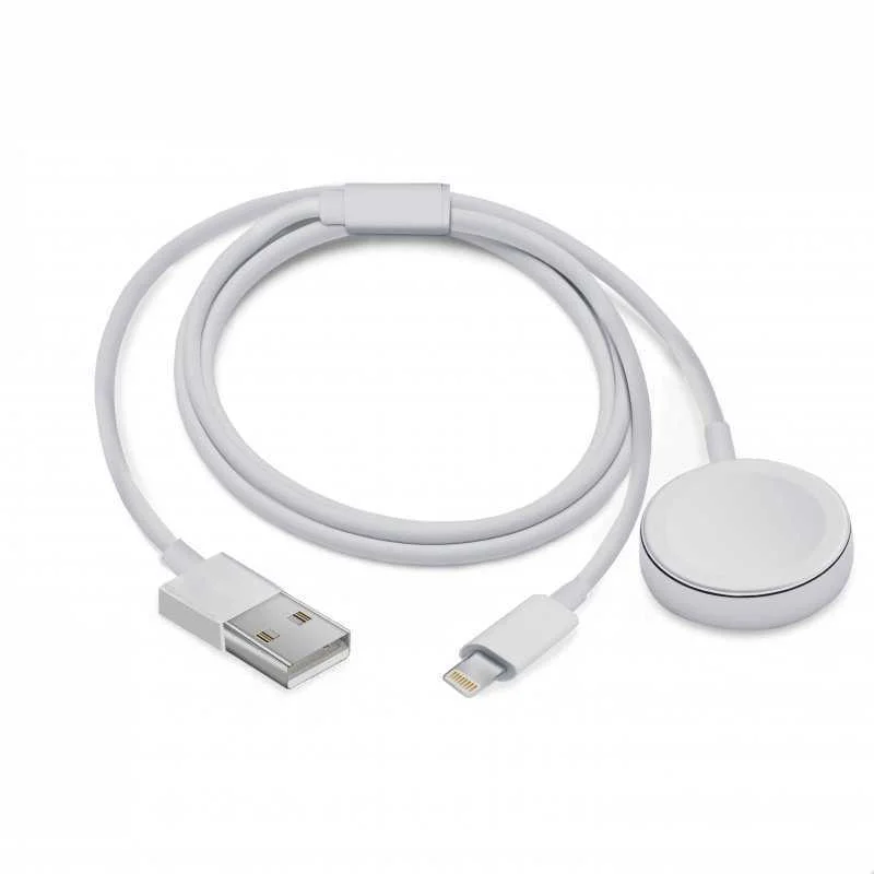 Cabo Usb Magnético Cool para Apple Watch + Cabo Lightning para Iphone/Ipad (2 em 1)