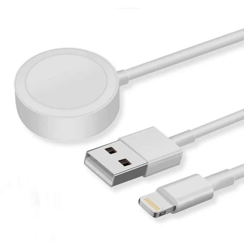 Cabo Usb Magnético Cool para Apple Watch + Cabo Lightning para Iphone/Ipad (2 em 1)