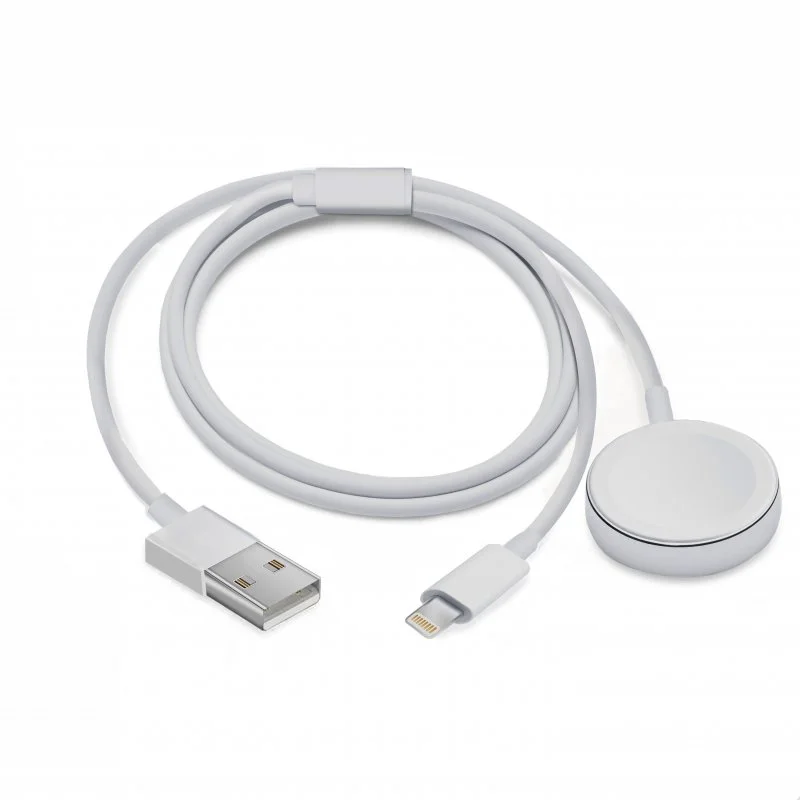Cabo Usb Magnético Cool para Apple Watch + Cabo Lightning para Iphone/Ipad (2 em 1)