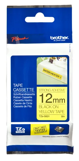 Brother P-Touch Tze-S631 Yellow/Black (8m X 12mm)