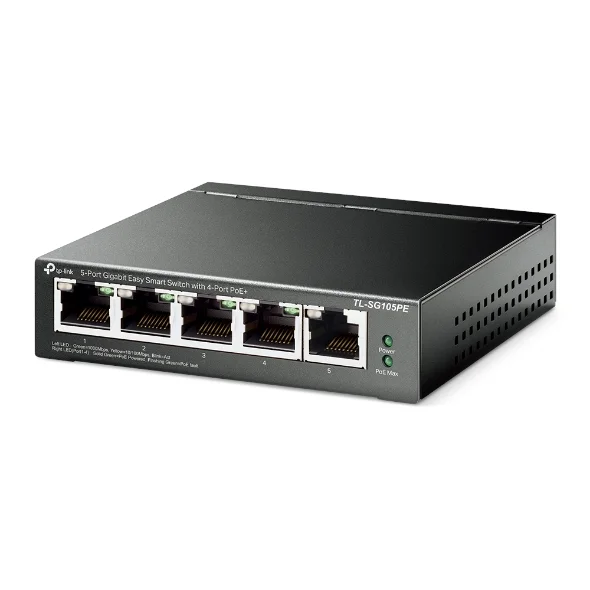 Tp-Link Switch 5x Ge Tl-Sg105pe (Davon 4xpoe+)