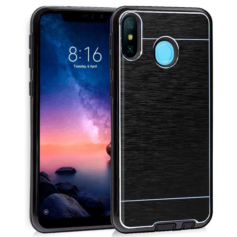 Capa Xiaomi Redmi Note 6 Pro Alum.+ Anilha (Preto)