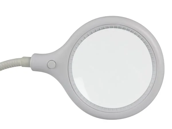 Candeeiro LED com Grampo e Lupa - 5 Dioptrias - 6 W - 30 Leds - Branco
