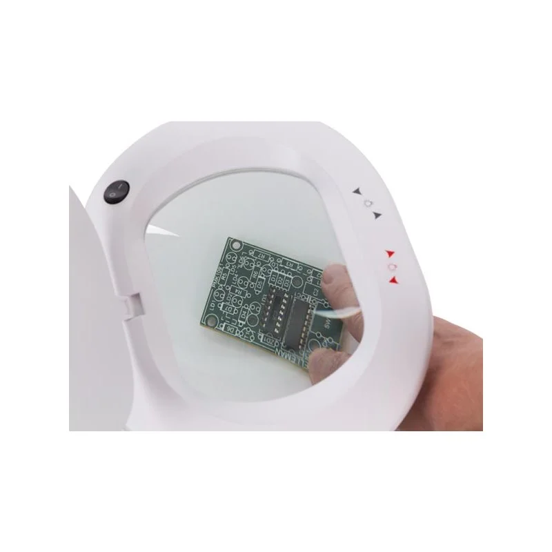 Lâmpada LED para Secretária com Lupa - Regulável - 5 Dioptrias - 60 Leds