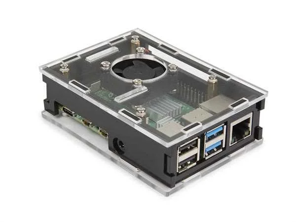 Caixa Transparente com Refrigeração para Raspberry Pi® 3b & 3b +