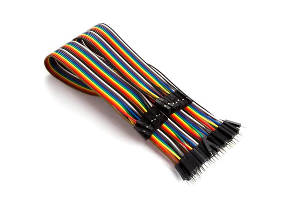 Fio Jumper Macho-Fêmea 40 Pinos 15 Cm (Cabo Plano)