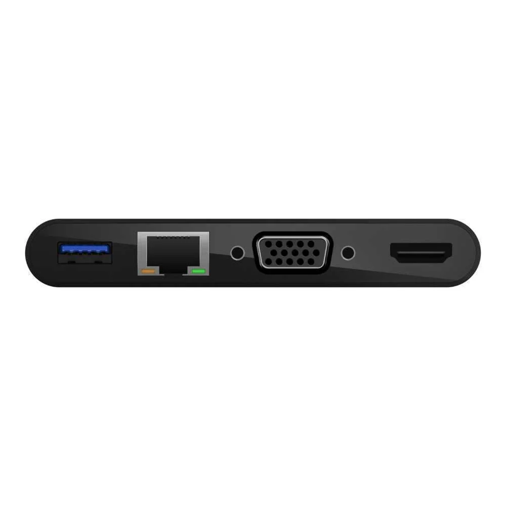 Adaptador Belkin Tipo C a (Gbe, Hdmi, Vga, Usb/ A)