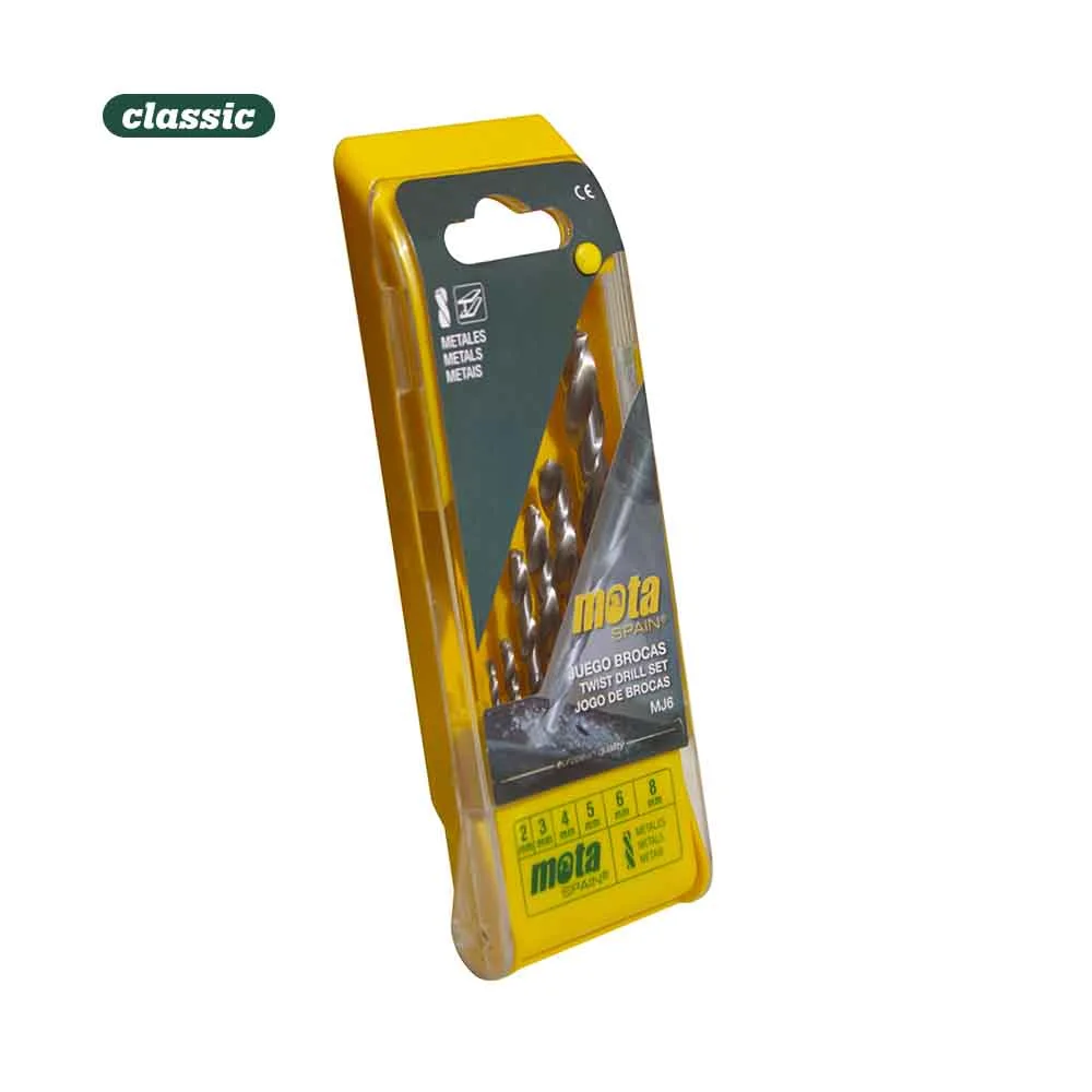 Conjunto 6 Brocas Ar Para Metal De 2mm A 8mm Mj6