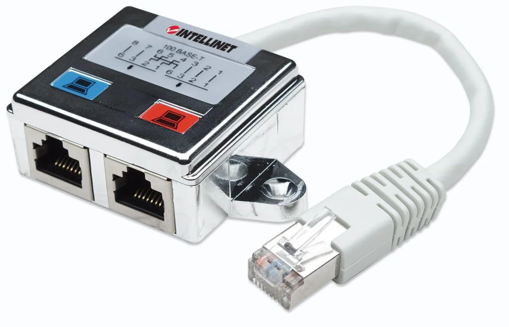 Intellinet Verteiler Rj45 2-Port Ftp                 Silber