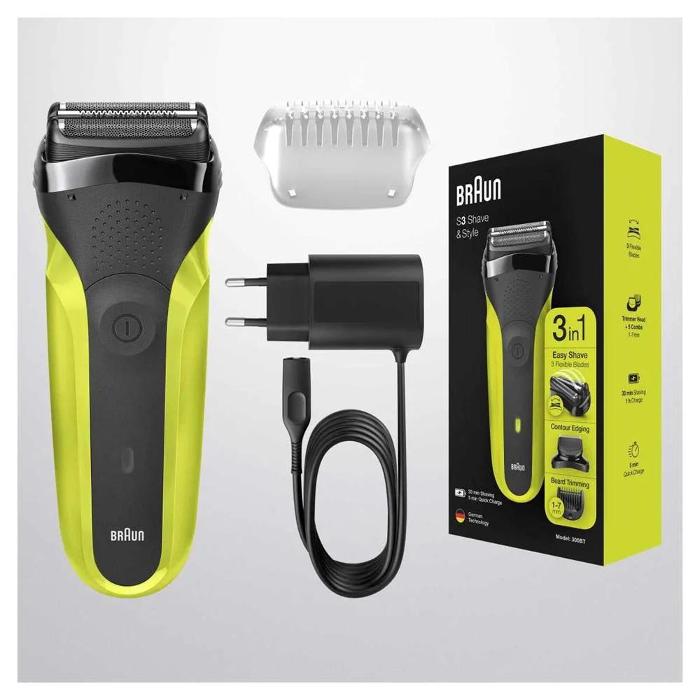 Máquina De Barbear Braun S3 300 Bt