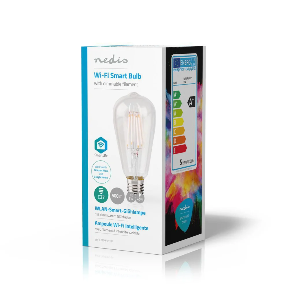 Lâmpada Filamento Inteligente Nedis E27 5w
