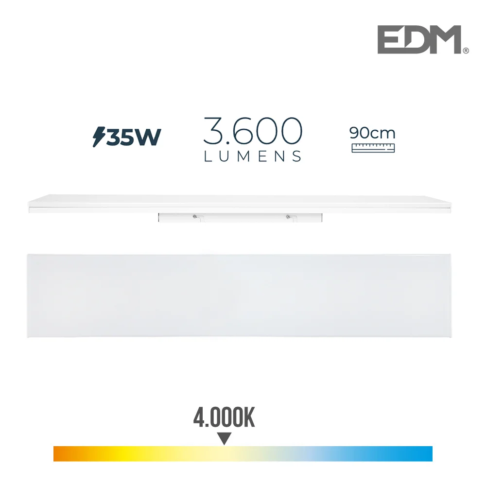Armadura Led 35w 90cm 4000k Luz Dia 3600lm Edm