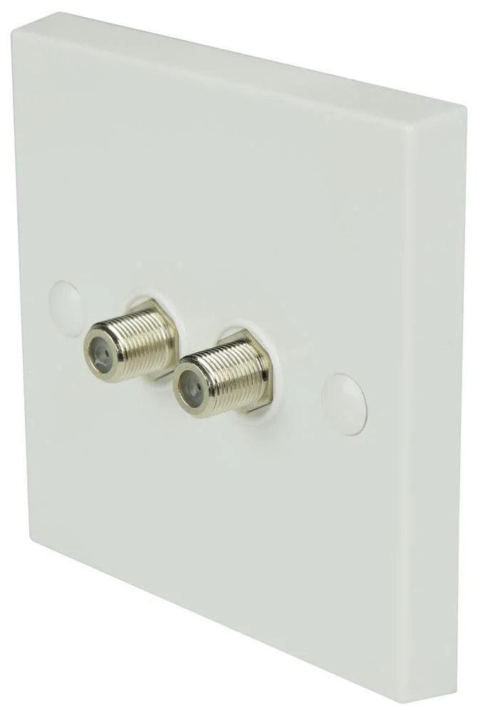Placa de Pared Doble de Tornillo Bajo Tipo F.
