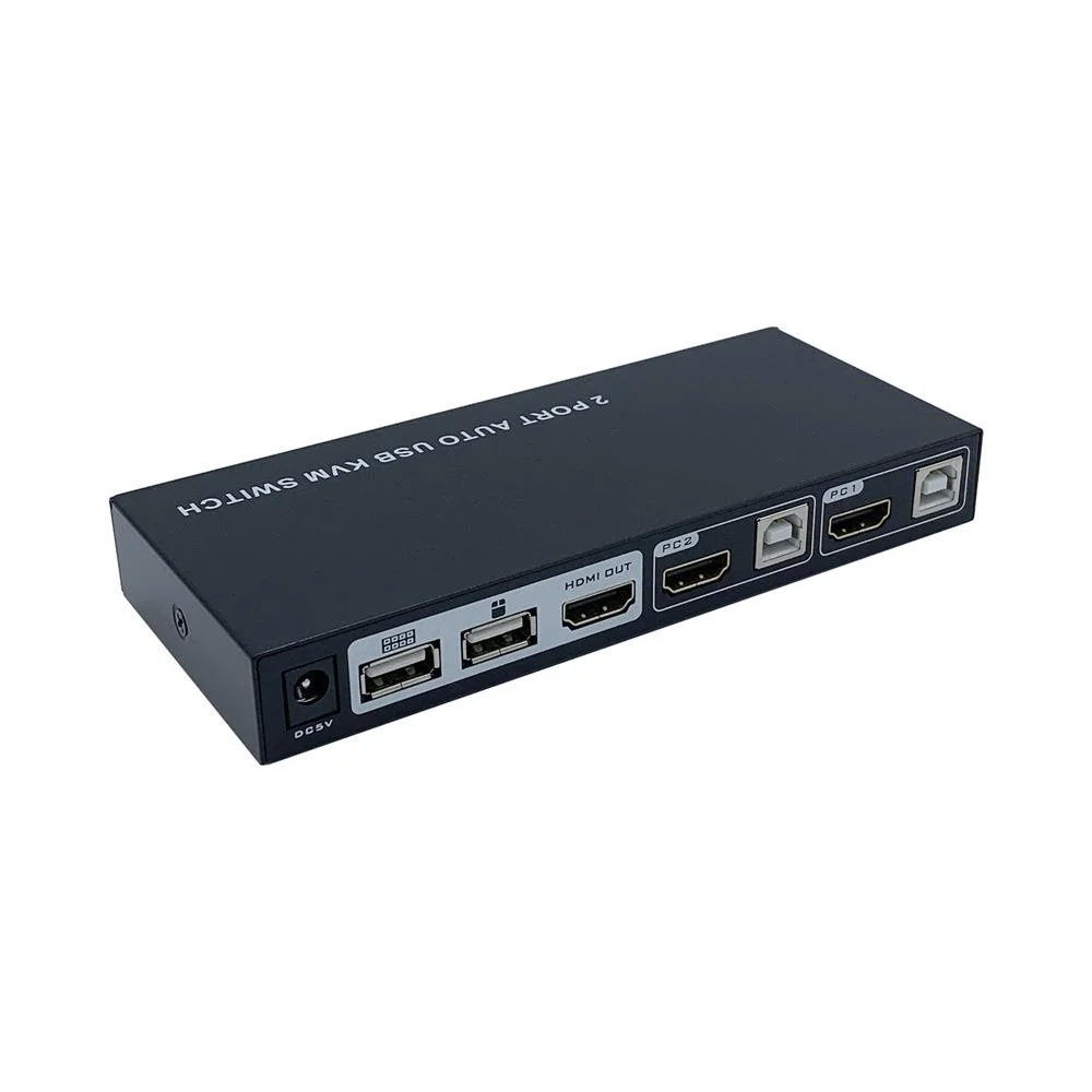 Switch Kvm Usb 2x Usb + 3x Hdmi 4k Preto - Aisens