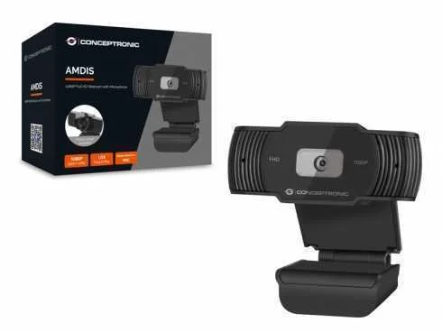 Conceptronic Webcam Amdis 1080p Full Hd Webcam+Microphone Sw
