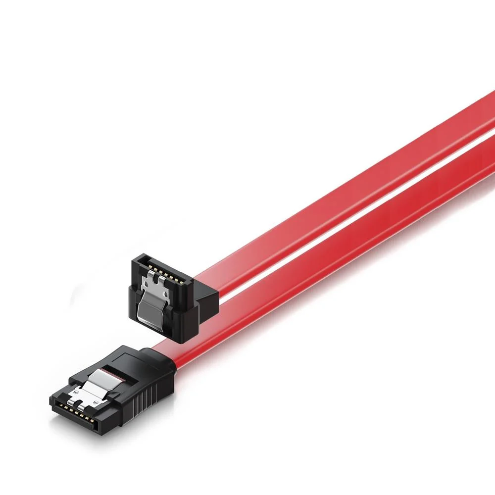 Cabo Sata 6 Gbits Ewent 1x90º 0.5m Vermelho