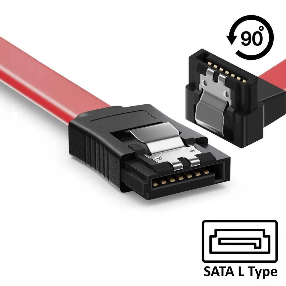 Cabo Sata 6 Gbits Ewent 1x90º 0.5m Vermelho