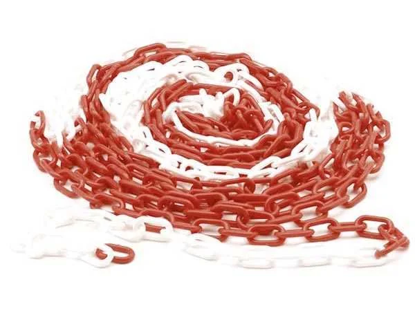 Corrente Plástico Vermelho/Branco