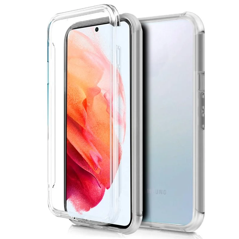 Cool Capa de Silicone 3d para Samsung G990 Galaxy S21 (Frente e Verso Transparentes)