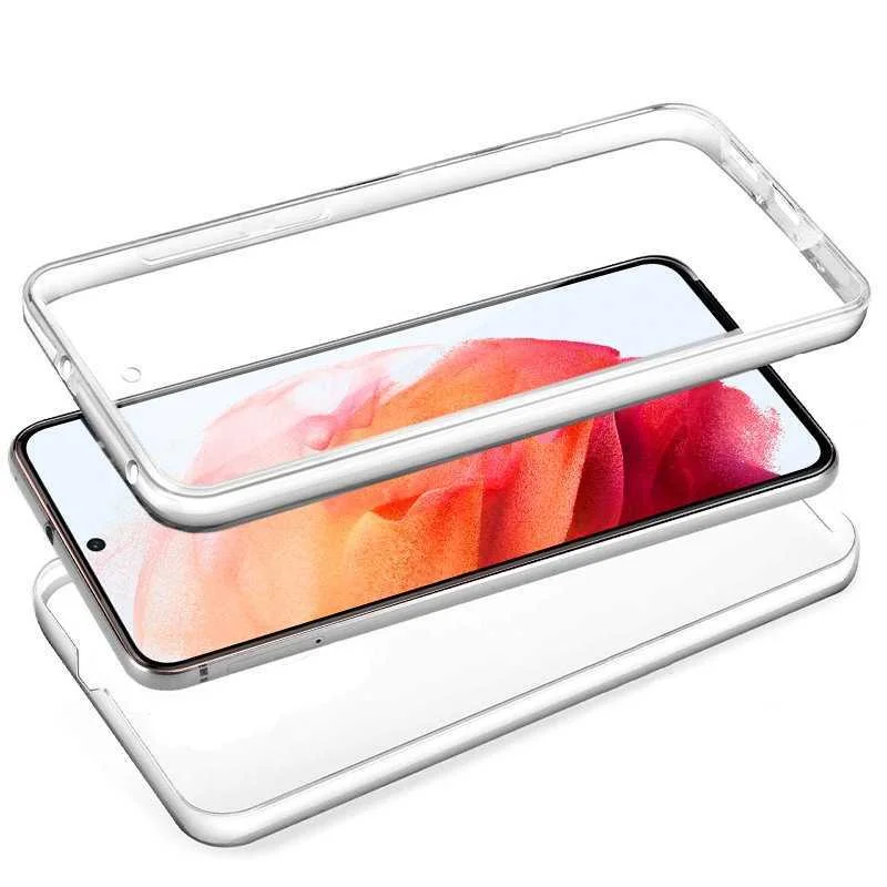 Cool Capa de Silicone 3d para Samsung G990 Galaxy S21 (Frente e Verso Transparentes)