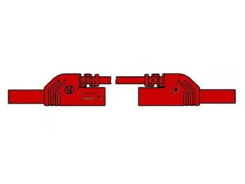 Contact Protected Injection-Moulded Measuring Lead 4mm 25cm / Red (Mlb-Sh/Ws 25/1)
