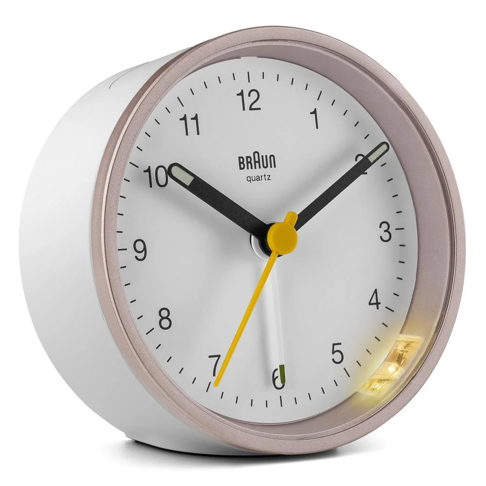 Braun Bc12 Relógio de Parede Quartz Rosa, Branco