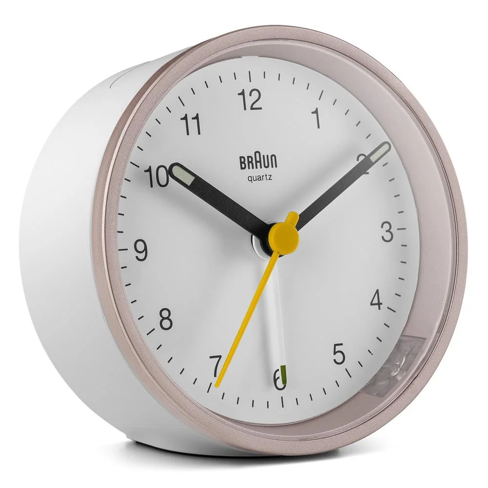Braun Bc12 Relógio de Parede Quartz Rosa, Branco