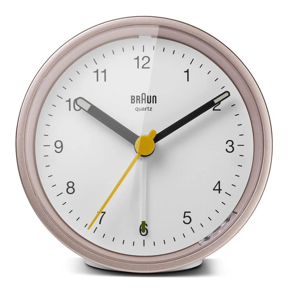 Braun Bc12 Relógio de Parede Quartz Rosa, Branco