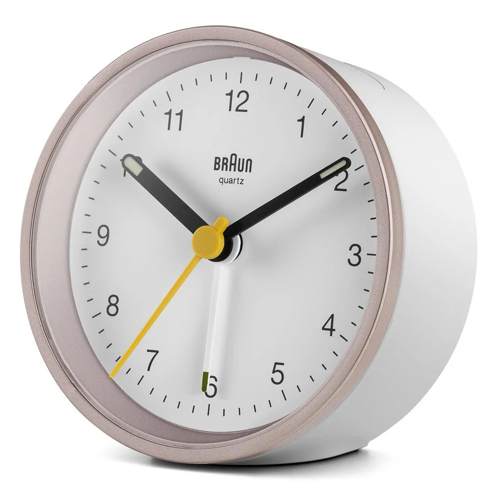 Braun Bc12 Relógio de Parede Quartz Rosa, Branco