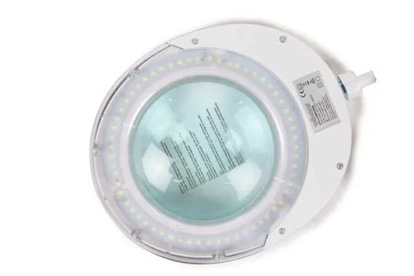 Lâmpada LED de Secretária com Vidro de Aumento de 8 Dioptrias - 8 W - 60 Leds - Branco