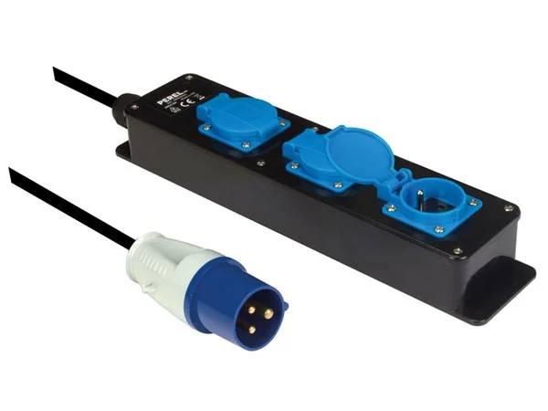 Extens&atilde;o Tripla Cee 16a 3680w Ip54 (3m) - Perel