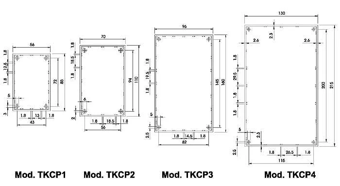 Cover Enclosure - Grey - 160 X 96 X 66.9 Mm