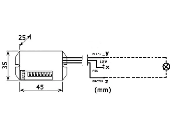 Detector Movimento Pir Mini 12v P/ Encastrar