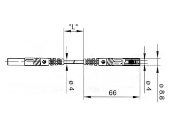 Contact Protected Injection-Moulded Measuring Lead 4mm 100cm / Green (Mlb/Gg-Sh 100/1)