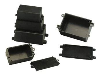 Utility Box With Mounting Holes And Cable Outlets - Black - 82 X 57 X 31.5 Mm